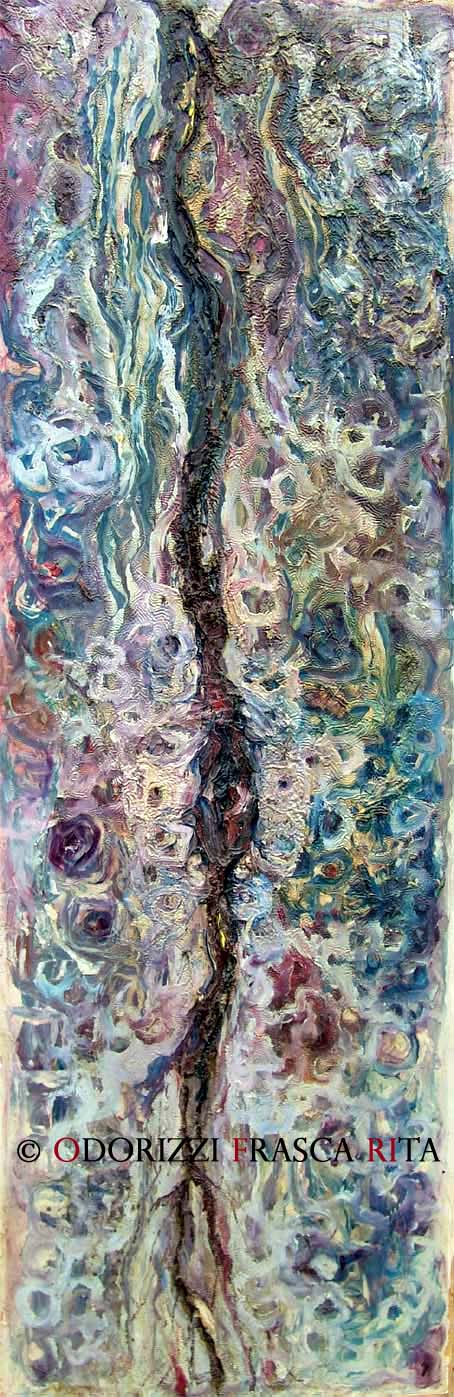 dipinto_a_olio_ofri_serie_fiume_della_vita_1980