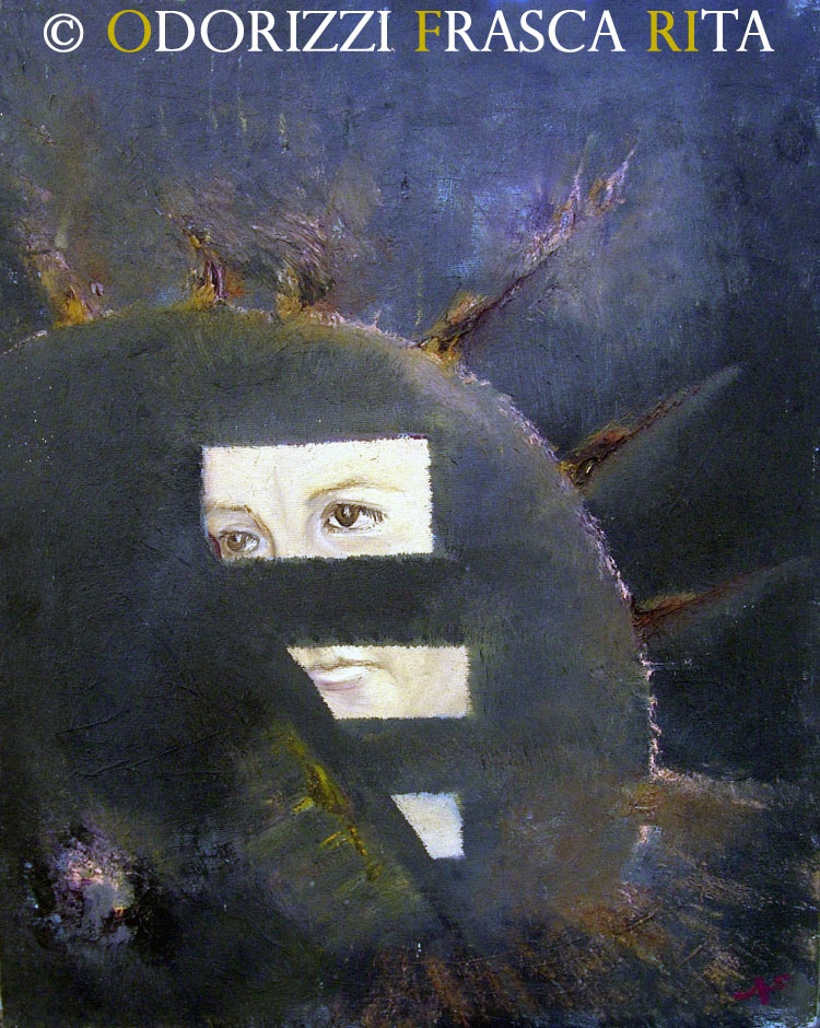 dipinto_a_olio_ofri_serie_sostanza_di_universo_titolo_sole_nero_1990