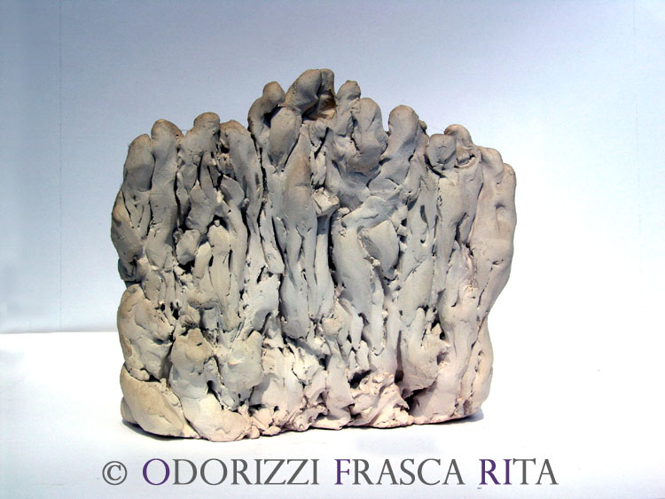 scultura_contemporanea_ceramica_ofri_serie_isole_titolo_isole_di_persone-isola_mente_1990